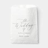 Romantisch Script Bewerkbare Kleur Trouwvoorkeur T Bedankzakje (Voorkant)