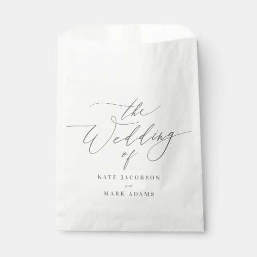 Romantisch Script Bewerkbare Kleur Trouwvoorkeur T Bedankzakje (Voorkant)