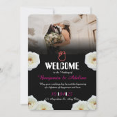 Romantisch script bruiloft uitnodiging (Voorkant)