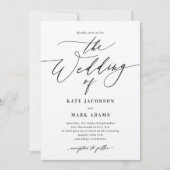 Romantisch script EDITABLE COLOR Wedding Invitatio Bedankkaart (Voorkant)
