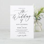 Romantisch script EDITABLE COLOR Wedding Invitatio Bedankkaart (Staand voorkant)