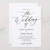 Romantisch script EDITABLE COLOR Wedding Invitatio Bedankkaart (Voorkant / Achterkant)