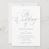 Romantisch script EDITABLE COLOR Wedding Invitatio Kaart (Voorkant)