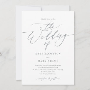 Romantisch script EDITABLE COLOR Wedding Invitatio Kaart