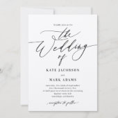 Romantisch script EDITABLE COLOR Wedding Invitatio Kaart (Voorkant)