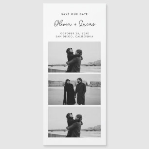 Romantisch Script Fotostrip Magnetische bruiloft
