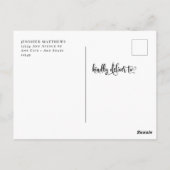 Romantisch script | Kalligrafie Bewaar de datum Briefkaart (Achterkant)