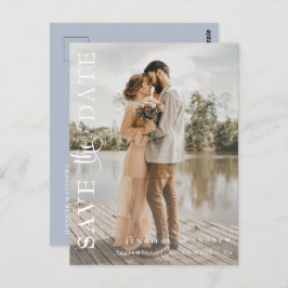 Romantisch script | Kalligrafie Bewaar de datum Briefkaart