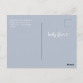 Romantisch script | Kalligrafie Bewaar de datum Briefkaart (Achterkant)