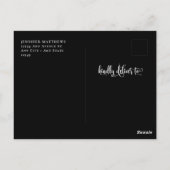 Romantisch script | Kalligrafie Bewaar de datum Briefkaart (Achterkant)