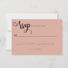 Romantisch script | Kalligrafie bruiloft RSVP Kaartje