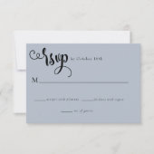 Romantisch script | Kalligrafie bruiloft RSVP Kaartje (Voorkant)