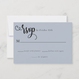 Romantisch script | Kalligrafie bruiloft RSVP Kaartje