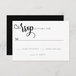 Romantisch script | Kalligrafie bruiloft RSVP Kaartje