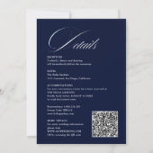 Romantisch Script Kalligrafie & Details QRcode Huw Kaart (Achterkant)