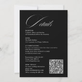 Romantisch Script Kalligrafie & Details QRcode Huw Kaart (Achterkant)