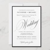 Romantisch script kalligrafie eenvoudig & chic huw kaart (Voorkant)