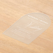 Romantisch Script Kalligrafie Eenvoudige & Chic br Acryl Uitnodigingen (Laagn)