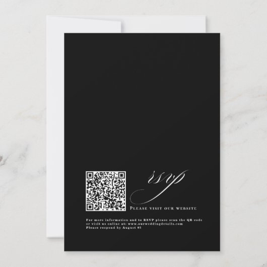 Romantisch Script Kalligrafie Eenvoudige & Chic br Kaart (Achterkant)