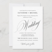 Romantisch Script Kalligrafie Eenvoudige & Chic br Kaart (Voorkant)