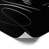 Romantisch Script Kalligrafie Huwelijk Welkom Teke Poster (Hoek)