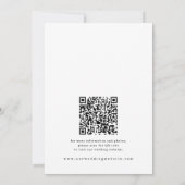 Romantisch Script Kalligrafie QR code Trouwen Save The Date (Achterkant)