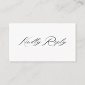 Romantisch Script Kalligrafie QR Code Wedding RSVP Informatiekaartje (Voorkant)