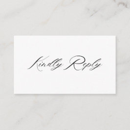 Romantisch Script Kalligrafie QR Code Wedding RSVP Informatiekaartje