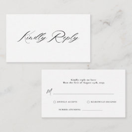 Romantisch Script Kalligrafie QR Code Wedding RSVP Informatiekaartje