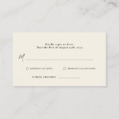 Romantisch Script Kalligrafie QR Code Wedding RSVP Informatiekaartje (Achterkant)
