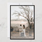 Romantisch Script Kalligrafie Voeg foto toe Huweli Save The Date (Achterkant)