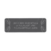 Romantisch script krijtbord retour adreslabels etiket (Voorkant)