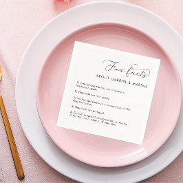 Romantisch Script Leuke Feiten Passen getrouwd Bru Servet