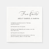 Romantisch Script Leuke Feiten Passen getrouwd Bru Servet (Voorkant)