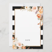 Romantisch script Terracotta Floral Wedding Kaart (Achterkant)