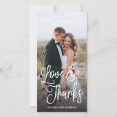 Romantisch Script Trouwen Bedankt Fotokaart (Voorkant)