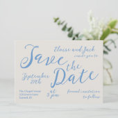 Romantisch Script Wedding Save the Date Kaart (Staand voorkant)