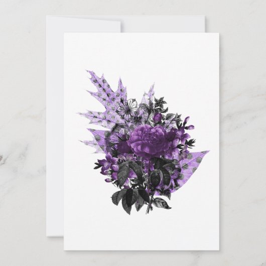 Romantisch Shabby-Chic Gothic Floral Design Kaart (Achterkant)