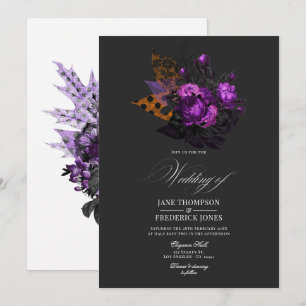 Romantisch Shabby-Chic Gothic Floral Design Kaart