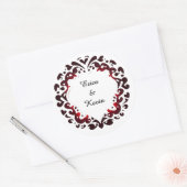 Romantisch Sierlijk Cirkelvormig Frame Ronde Sticker (Envelop)