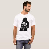 Romantisch Silhouet Love Design T-shirt (Voorkant volledig)
