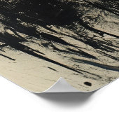 Romantisch silhouet met gouden gloed en wilde bloe poster (Hoek)