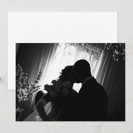 Romantisch silhouet op huwelijksuitnodiging kaart (Voorkant / Achterkant)