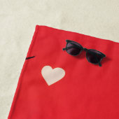 Romantisch silhouet paar cityscape harten strandlaken (In situ)