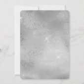 Romantisch Silver Floral Lace Vrijgezellenfeest Kaart (Achterkant)