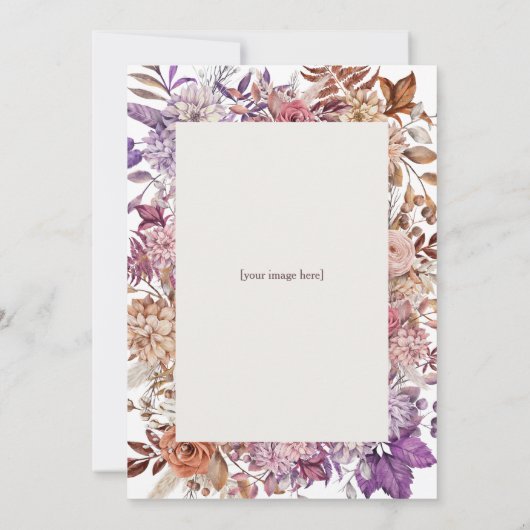 Romantisch Sinaasappel Lavendel Floral Save The Date (Achterkant)