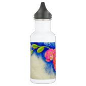 Romantisch sinaasappel roze waterverf orchidee sch waterfles  (Links)