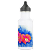 Romantisch sinaasappel roze waterverf orchidee sch waterfles  (Rechts)