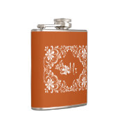 Romantisch Sinaasappel Shabby Chic Mr Wedding Flas Heupfles (Rechts)