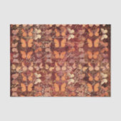 Romantisch Sinaasappel Vlinders en Gouden Handschr Tissuepapier (Voorkant)